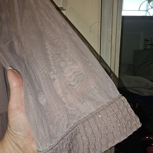 Sheer Mauve Long Sleeve Top